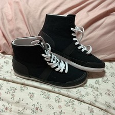 HUNTERS Rubber Canvas High Top Trainers Retro Plimsoll Ankle Boots UK Size 7