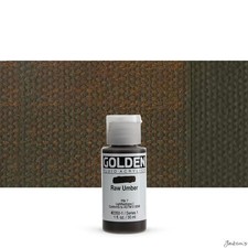 Golden : Fluid : Acrylic Paint : 30ml (1oz) : Raw Umber