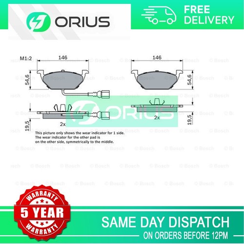 Brake pads set front - set, orius