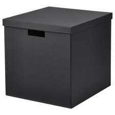 IKEA Storage Box with Lid Style Versatile Book and paper Black 32x35x32 cm