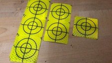 Pack of 50 Retro Yellow Targets 50x50 mm Adhesive For EDM. VAT Invoice