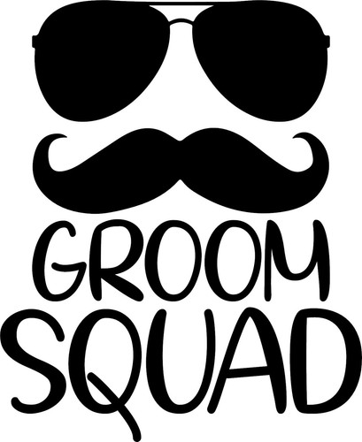 Groom squad moustache stag - groom,
