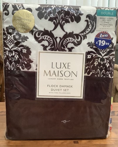 Double flock damask duvet - flock,