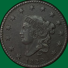 1822 Coronet Head Large Cent
