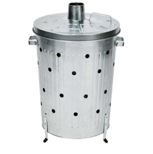 Galvanized 75l incinerator - galvanized,