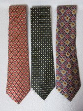 3 Red/ Blue Silk Patterned