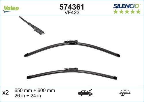 Wiper blades valeo 574361 for - valeo,