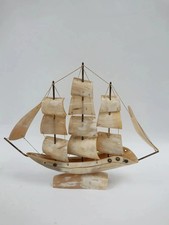 Hand carved cow horn sailing - hand,