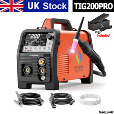 6in1 Cold TIG Welder 200Amp Pulse/HF/Spot TIG MMA Welding Machine & Foot Pedal