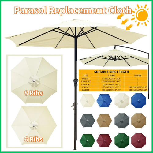 Large parasol umbrella - 2m,