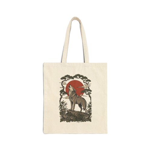 Wolf red sun tote - red, |