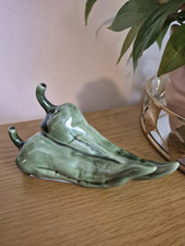 Green Chilli Pepper Ornament Ceramic Food Kitchen Chef Restaurant Coffee Gift