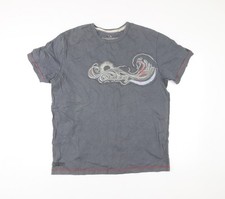 Mantaray Men’s Grey Graphic Print Cotton T-Shirt L