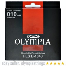 Flatwound Electric Guitar Strings Pack Set - Olympia FLS E-1048 Stainless Steel