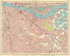 LONDON.Newington Rotherhithe Bermondsey Shadwell Borough Surrey Docks 1930 map