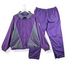 Vintage Ballinger Cyclone Womens Purple 2 Piece Ski Suit Size Large L