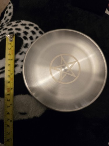 Silver pentacle altar - plate,