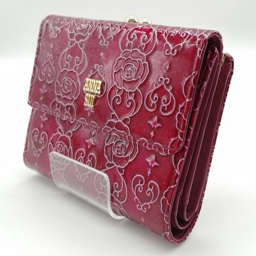 Anna sui wallet tri fold - tri-fold, red