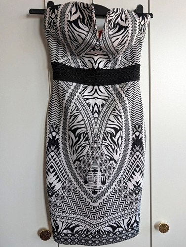Lipsy retro black white aztec - retro,