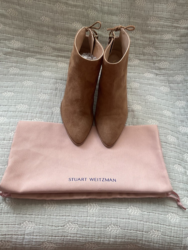 Beige suede ankle boots - suede,