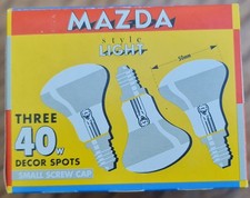 Pack of 3 x 40W R50 Mazda dimmable diffused incandescent Reflector Lamp SES