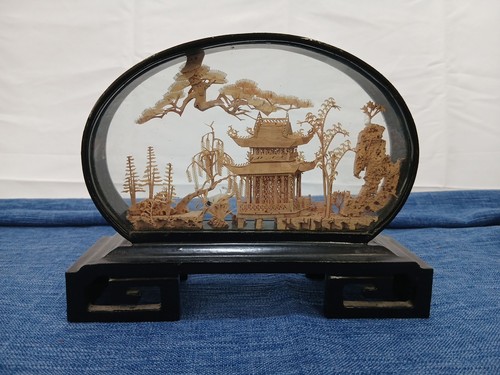 Asian chinese carved cork - chinese,