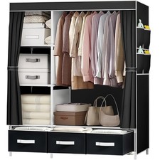 Large Fabric Canvas Wardrobe