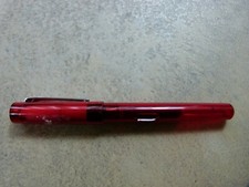 Cristo Transparent Red Resin Ink Roller & Chrome Trim & Clip - New
