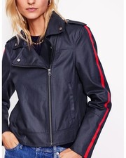 Boden Blue Biker Wax Jacket