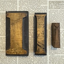 Vintage Wooden Letterpressing Printing Blocks I