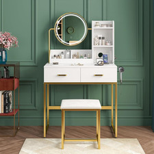 Makeup Vanity Desk Stool Set