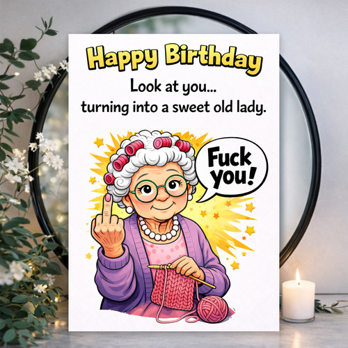 Funny birthday card 40th - birthday,