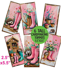 6 TALL Card Toppers Pink