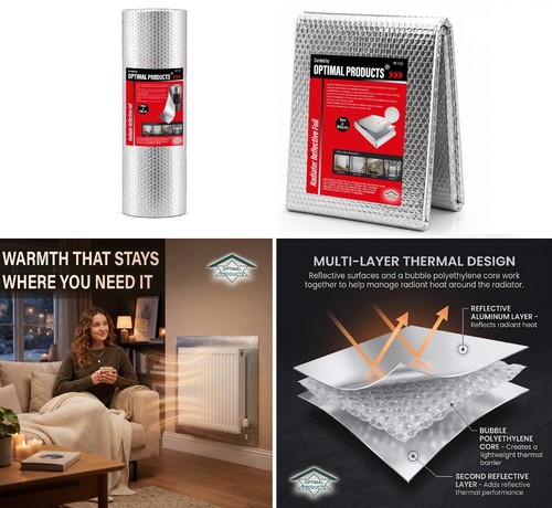 Reflective radiator foil heat - reflective,