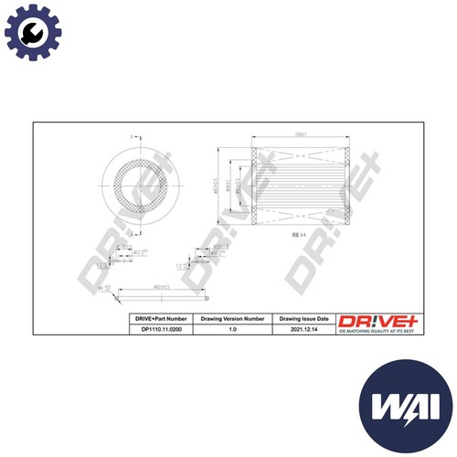 Oil filter dp1110 - dp1110.11.0200, for