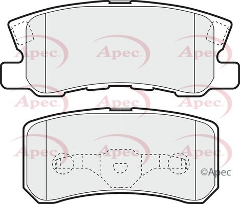 Apec rear brake pad - pad, set
