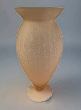 Pink Crackle Glass Vase