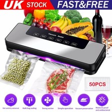 UK Vacuum Food Sealer Automatic Vacum Sealer Dry Wet Pack Machine with 50 Bags