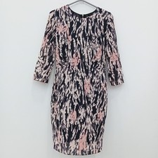 Whistles Dress Size 10 Womens Black And Peach FLT-FPL