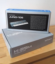 Roland JU-06 Synthesizer & Roland K-25M Keyboard - Boxed Juno 60 106