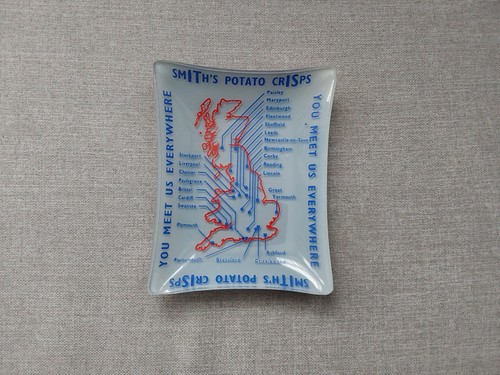 Blue glass ashtray smith - blue,