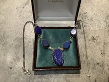 925 SILVER LAPIS LAZULI  PENDANT NECKLACE