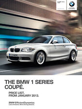 PDF DIGITAL CAR PRICE LIST BROCHURE: BMW 1 SERIES COUPE - JANUARY 2013