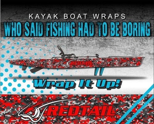 Red tail catfish digital - red,