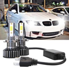 For BMW E90 LCI E91 E81 E87 H7 100W LED Bulbs Headlight Kit-CANBUS ERROR FREE 2X