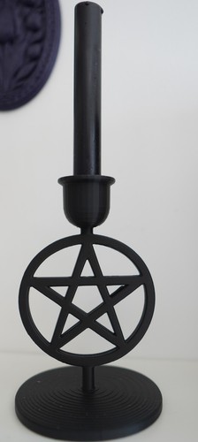 Gothic pentagram candle holder - pentagram,