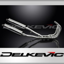 Suzuki GSX1400 2001-04 Delkevic Full Exhaust 4-2 450mm Oval Stainless Silencers
