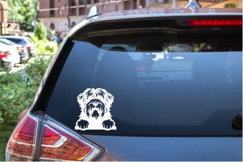 Custom peekaboo dog - decal,