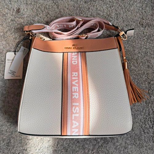 River island cream pink logo - river, cream/pink