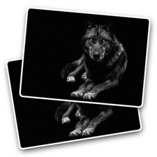 2x Vinyl Sticker Calm Black